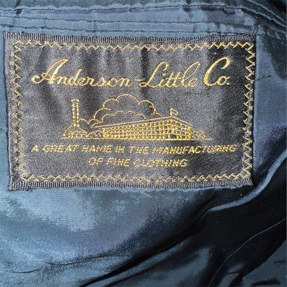 Anderson Little VTG Men's Blue‎ Wool Blazer L Old Money Thurston Howell corpcore